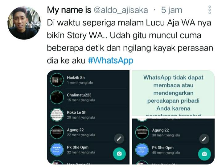 Ngakak, Begini Tanggapan Kocak Warganet Atas Munculnya Stories WA Dari WhatsApp