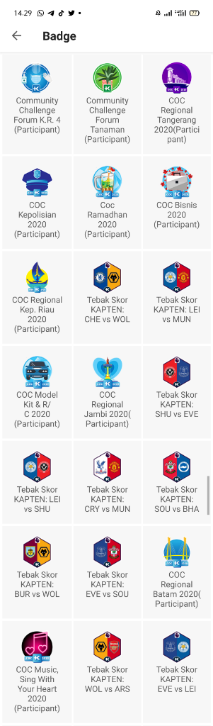 COC KBH Badge yang Ane Rindukan
