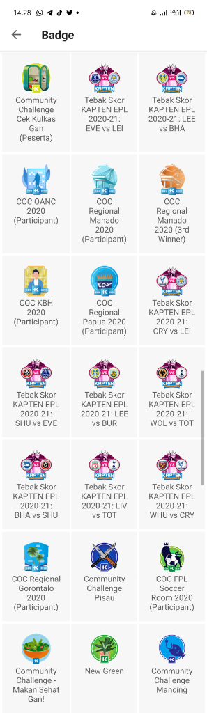 COC KBH Badge yang Ane Rindukan