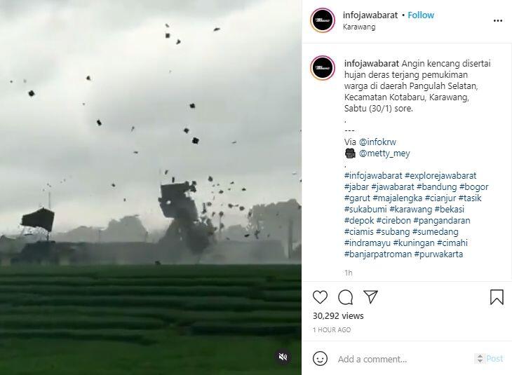 Angin Kencang Hantam Pangulah Selatan, Atap Rumah Beterbangan