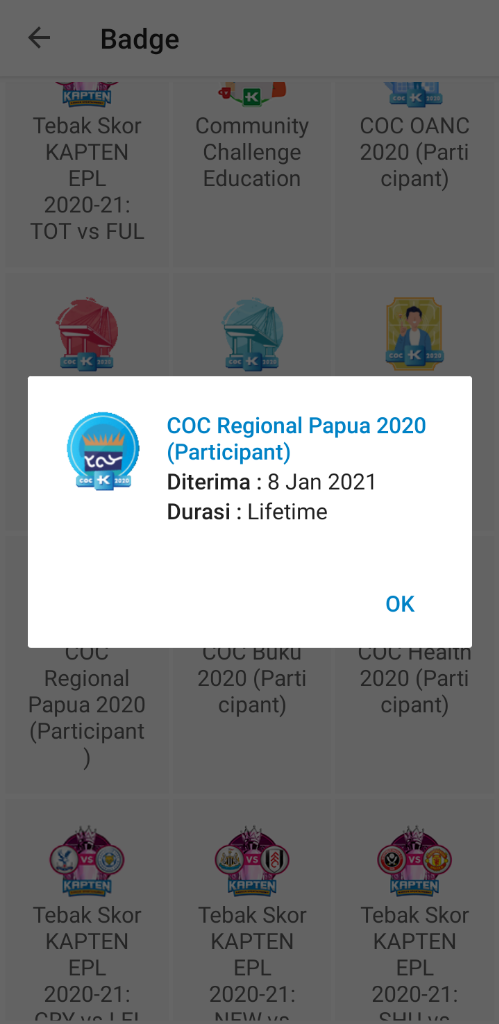 Momen Dibalik Cerita Badge COC KBH Award 2020 Yang Bikin Gemes Dan Badge COC Papua