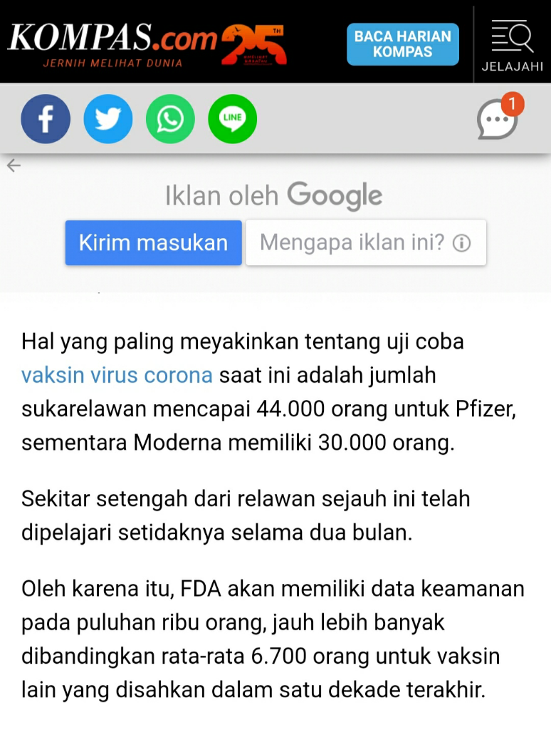 Vaksin Covid19 Sudah Ada Nih, Untuk Alasan Aman Saya Sih Memilih Yakin