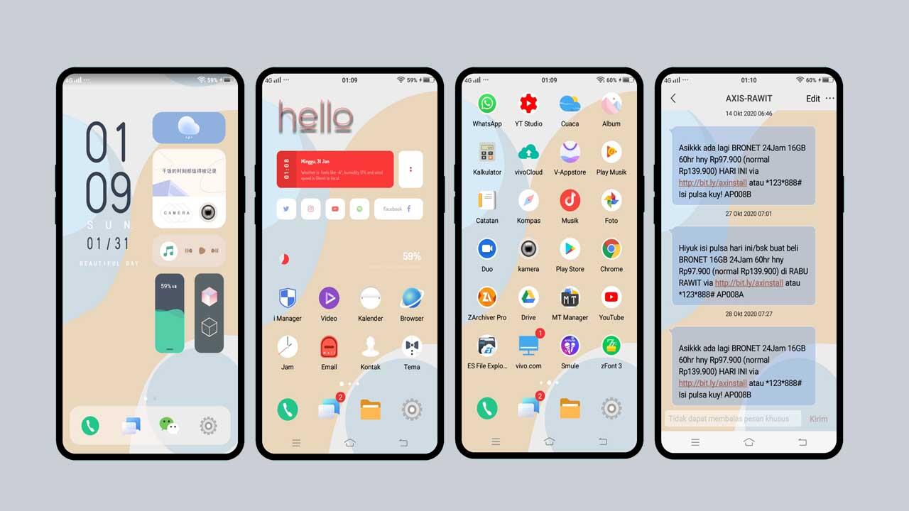 5 Tema Vivo Desain Baru Tembus Full System All Series Download Gratis