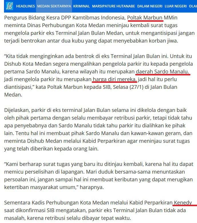 Komplotan Preman Keroyok Jukir di Eks Terminal Pusat Pasar Medan