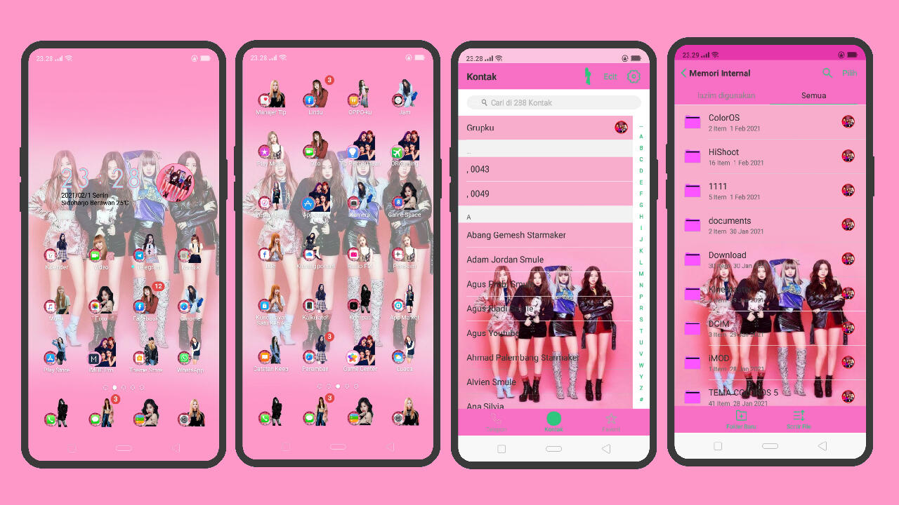 Download Kumpulan ColorOs 5 Tema Oppo A5s.A3s Terbaru Gratis Tembus Sampai WA