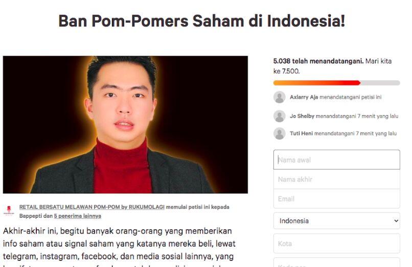 Pompom Saham Merajalela, 5.000 Investor Ritel Teken Petisi!