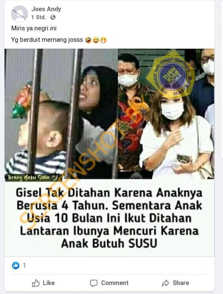 Anak 4 Tahun Ikut Ibunya Dipenjara