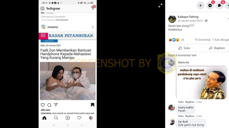 Fadli Zon Bersama Seorang Wanita di Atas Ranjang
