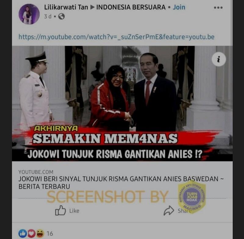 Jokowi Tunjuk Risma Gantikan Anies
