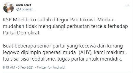 Andi Arief: Senior Tak Legowo Partai Dipimpin AHY, Itu Sisa Feodalisme