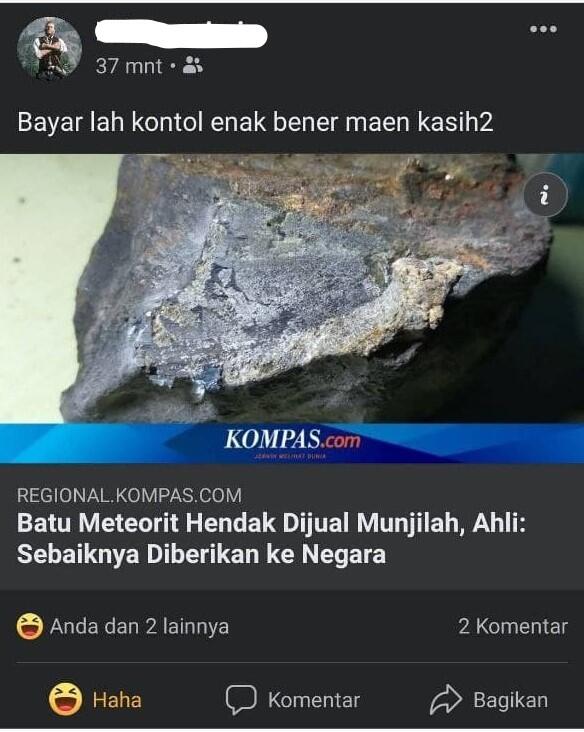 Batu Meteorit Hendak Dijual Munjilah, Ahli: Sebaiknya Diberikan ke Negara