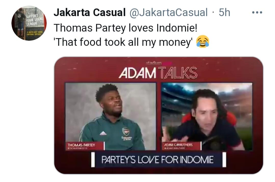 Gelandang Arsenal, Thomas Partey: Saya Ingin Jadi Brand Ambassador Indomie!