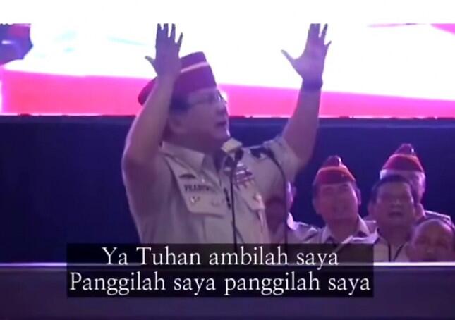 Menggelegar! Kalau Sudah Begitu Saudara, Prabowo:Ya Tuhan Ambilah Saya,panggilah saya