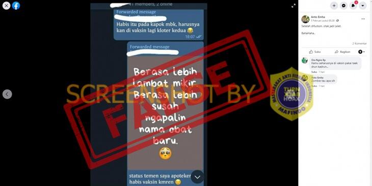 Vaksin COVID-19 Bikin Otak Jadi Lelet