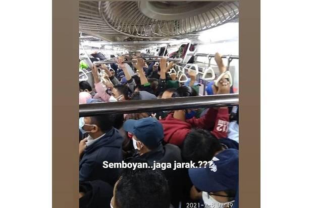 Selalu Padat Penumpang, Protokol Kesehatan Tidak Berlaku di KRL Commuter Line