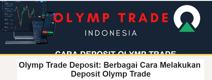 Olymp Trade Login: Cara melakukan Deposit Olymp Trade Semua Metode Deposit