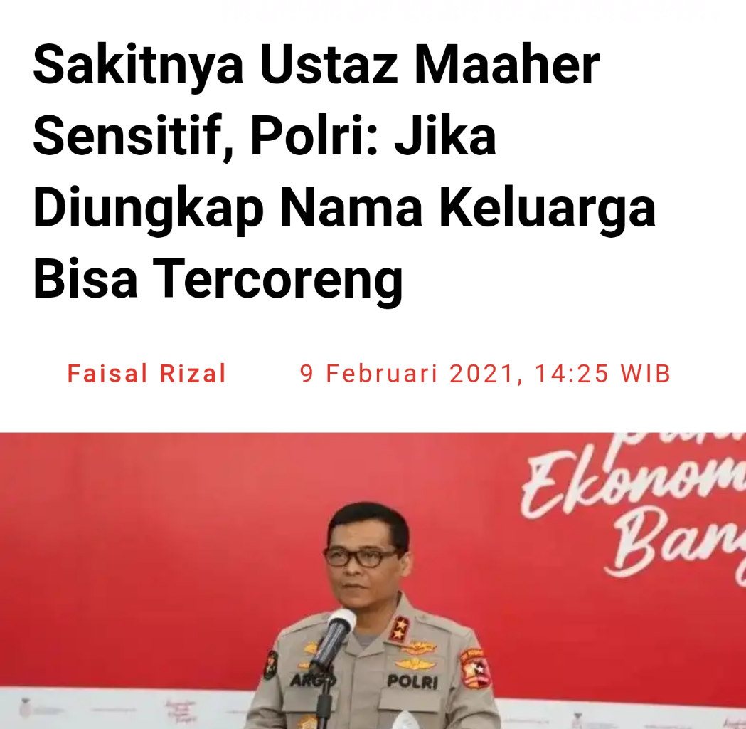 Penyebab Tewas Disoal Novel KPK, Polri: Maaher saat Ditahan Tidak Sakit