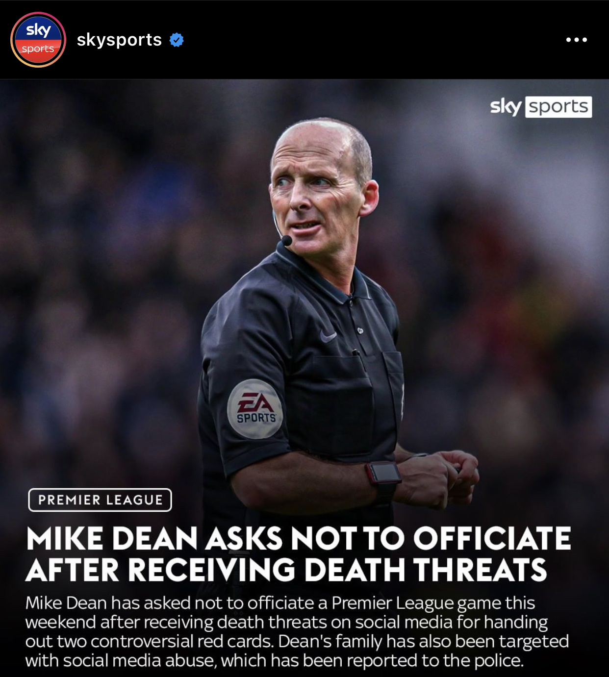 Mike Dean, Wasit Liga Inggris Korban Fanatisme Era Digital