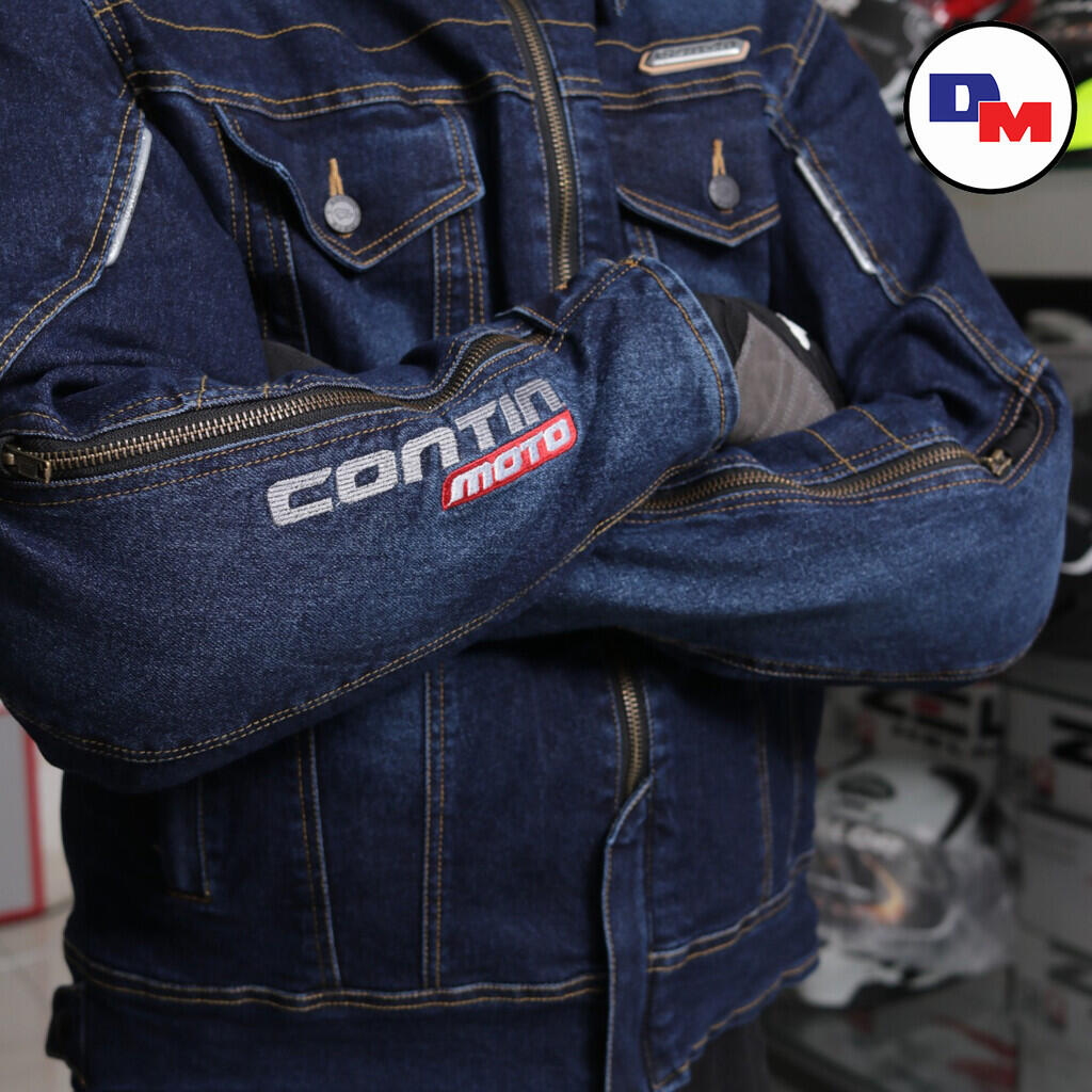 Jaket Jins Protektor Buat Naik Motor... Produksi Lokal