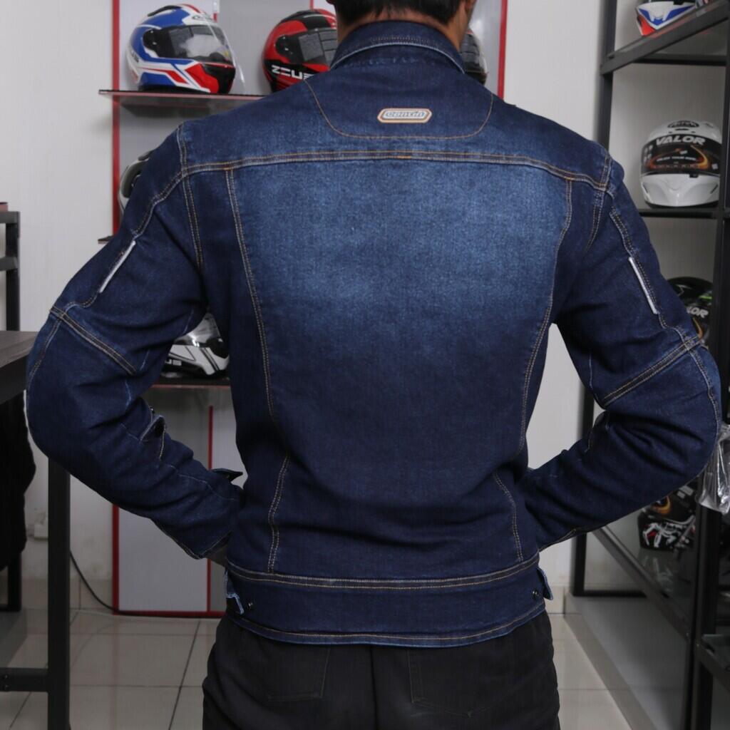 Jaket Jins Protektor Buat Naik Motor... Produksi Lokal