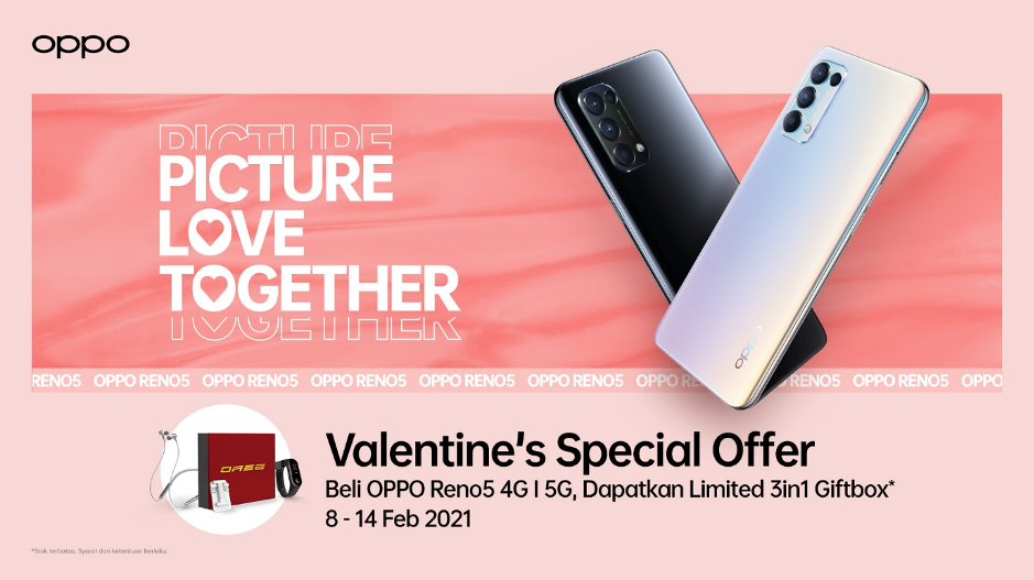 New Normal Valentine biarpun jauh tapi terasa dekat dengan OPPO Reno5