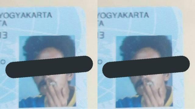 Foto KTP Sambil Sebat, Bapak Ini Patut Diberi Gelar Manusia Ter Santuy