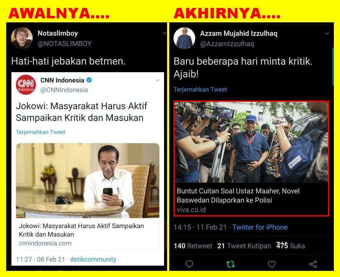 Hendak Dipolisikan soal Tweet Ustadz Maaher, Novel Baswedan Anggap Tak Penting