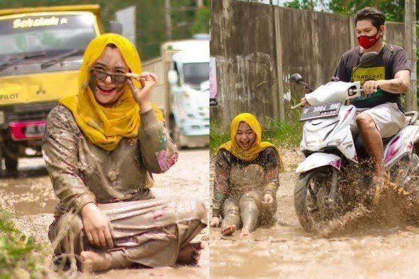 Sindir Pemkab Lampung, Foto Suami Istri Ini Viral