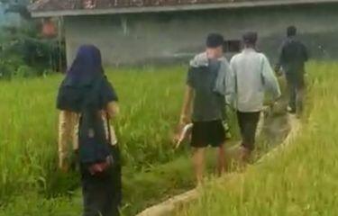 Diduga Mesum di Gubuk Sawah, Pasangan SMP Ini Digerebek Warga, Orangtua Dipanggil