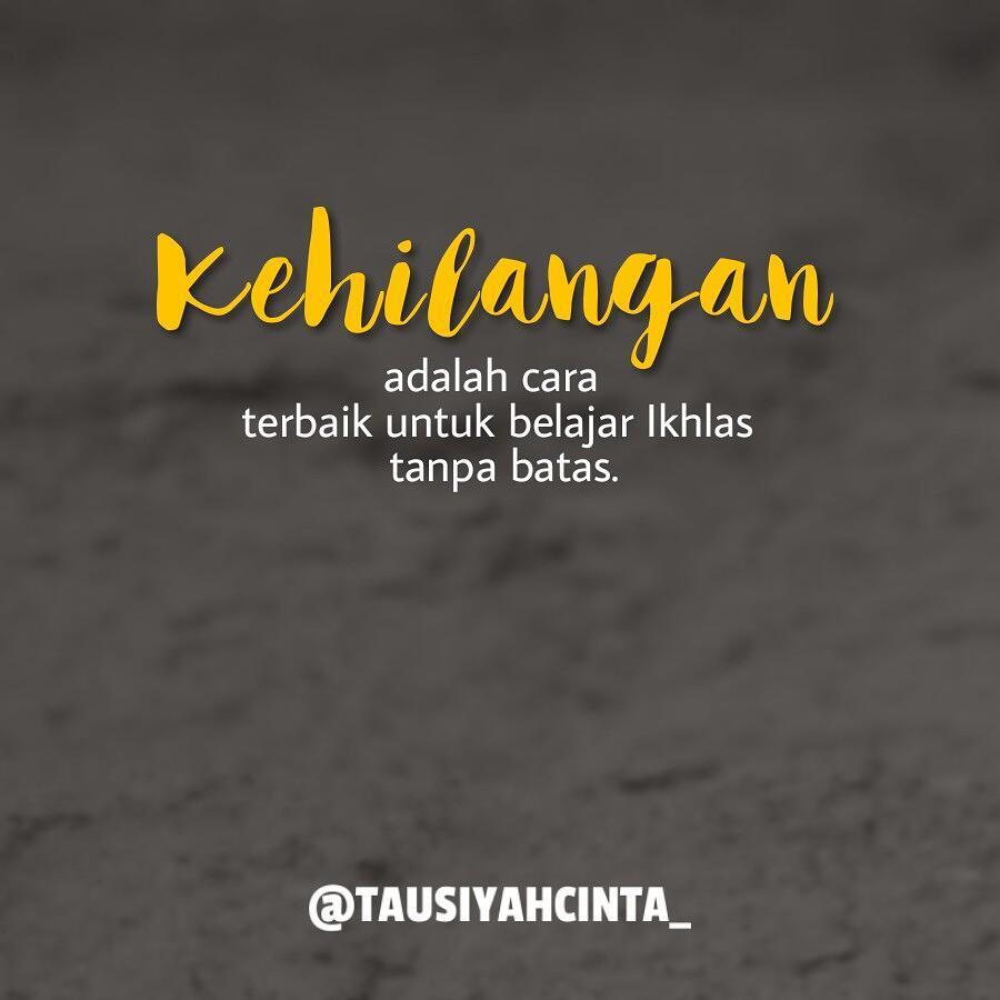 Kehilangan Adalah Keniscayaan