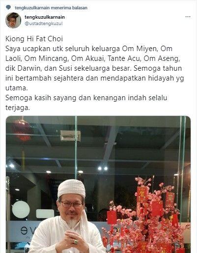 Tengku Zul Ucapkan Kiong Hi Fat Choi: Saya Anak China
