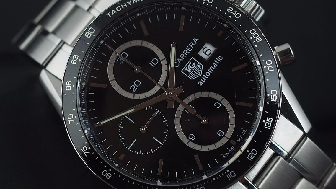 Terjual TAG HEUER CARRERA CHRONOGRAPH AUTOMATIC CALIBRE 16 BLACK DIAL ...