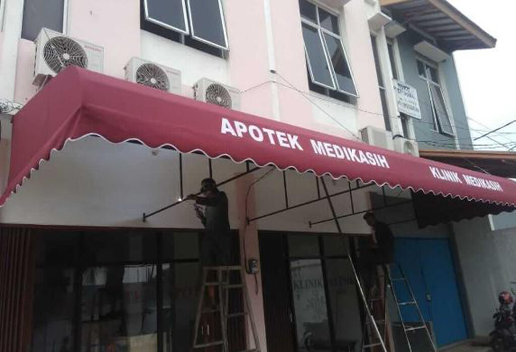 Jasa Pemasangan Tenda Membrane, Kanopi Kain, Awning Gulung