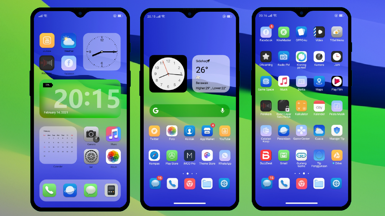 Unduh Gratis Tema iOS Moded Untuk Oppo Semua Tipe