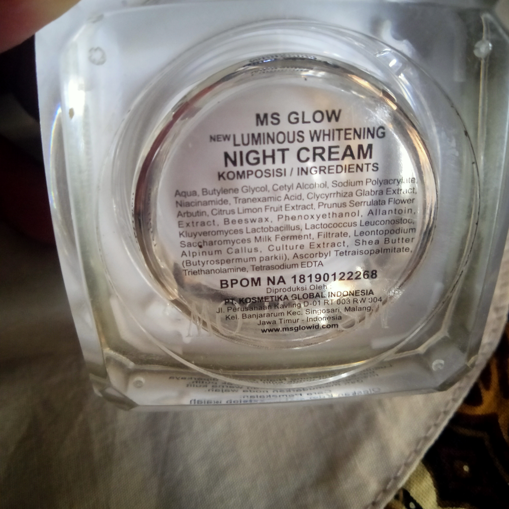 Mencintai Diri dengan Perawatan Pakai MS Glow Luminous Night Cream