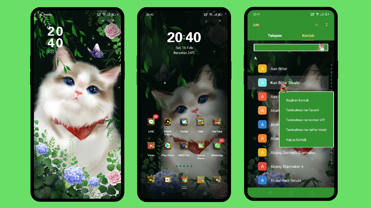 Download Tema Cute Meow Tembus Semua Aplikasi Oppo Realme