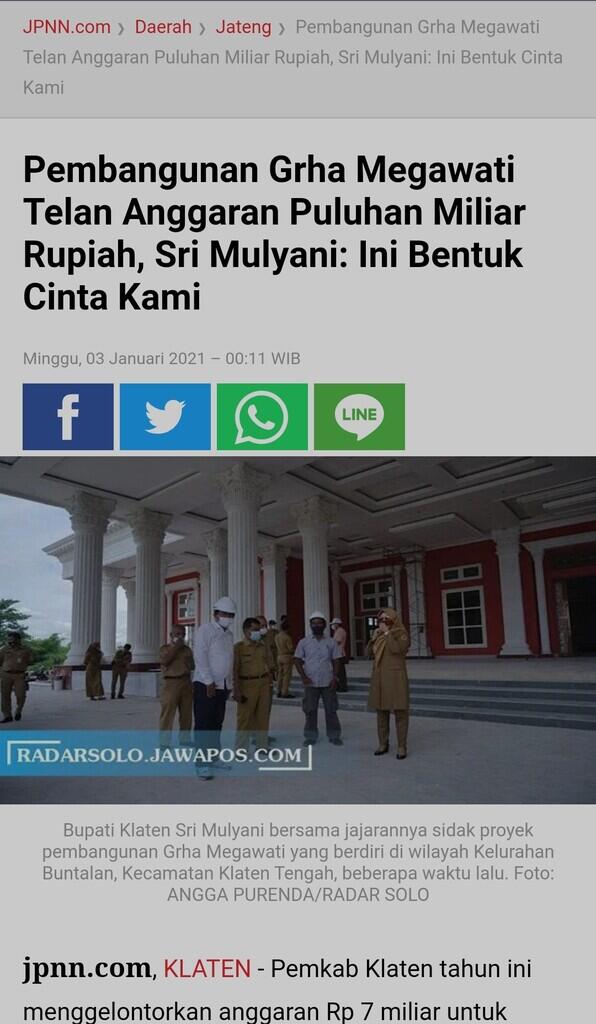 Pemkab Klaten Bangun 'Grha Megawati' Senilai Rp 90 M dari APBD