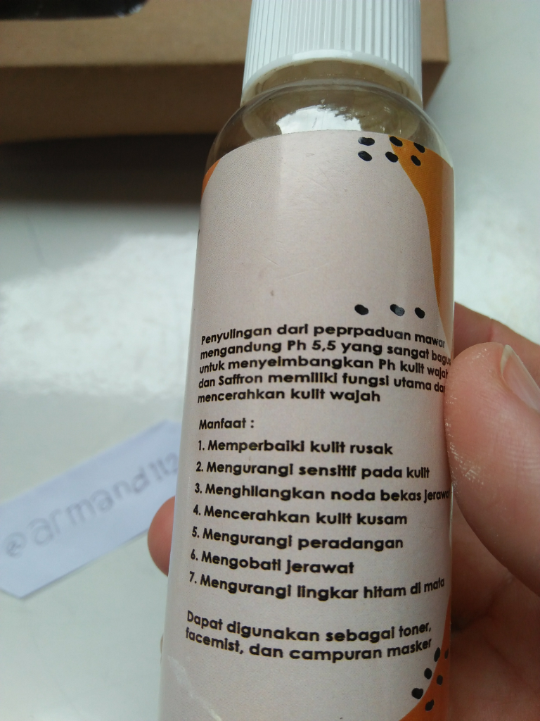 Saffron, Produk Lokal Yang Ane Gunakan Untuk Menjaga Kesehatan Kulit