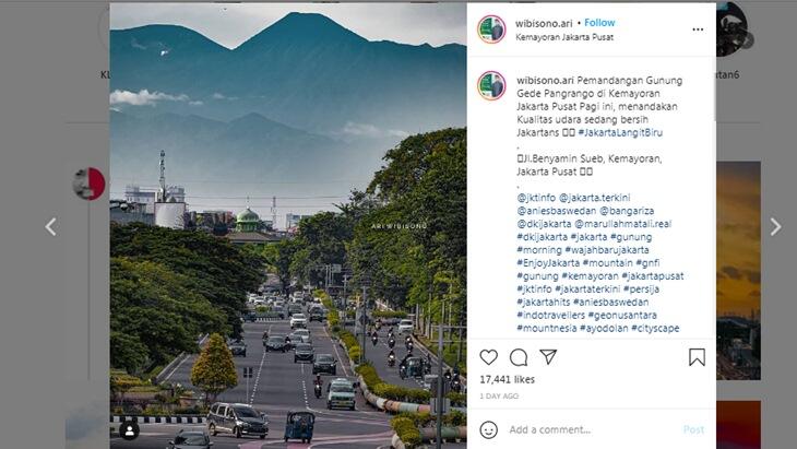 Tanggapan Pemprov Soal Perdebatan Foto Jakarta Berlatar Belakang Gunung Pangrango