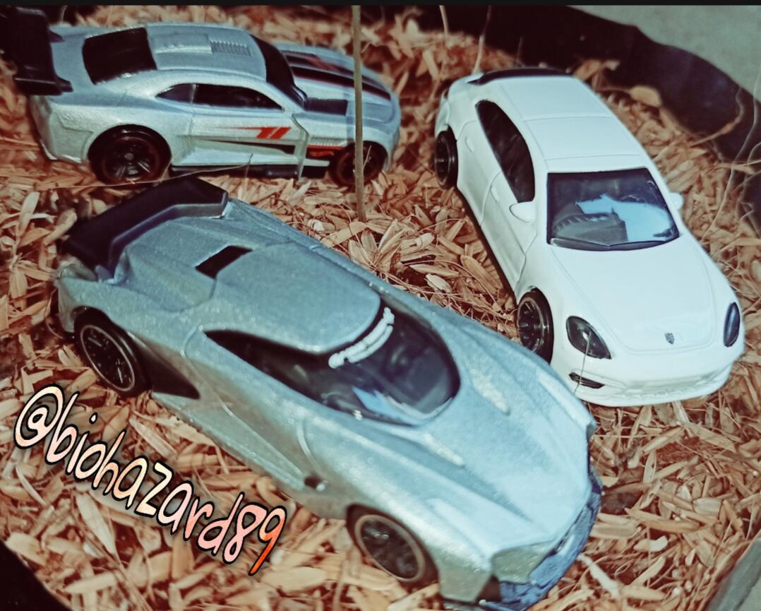 Wadah Biru dan Warna Warni Hot Wheels