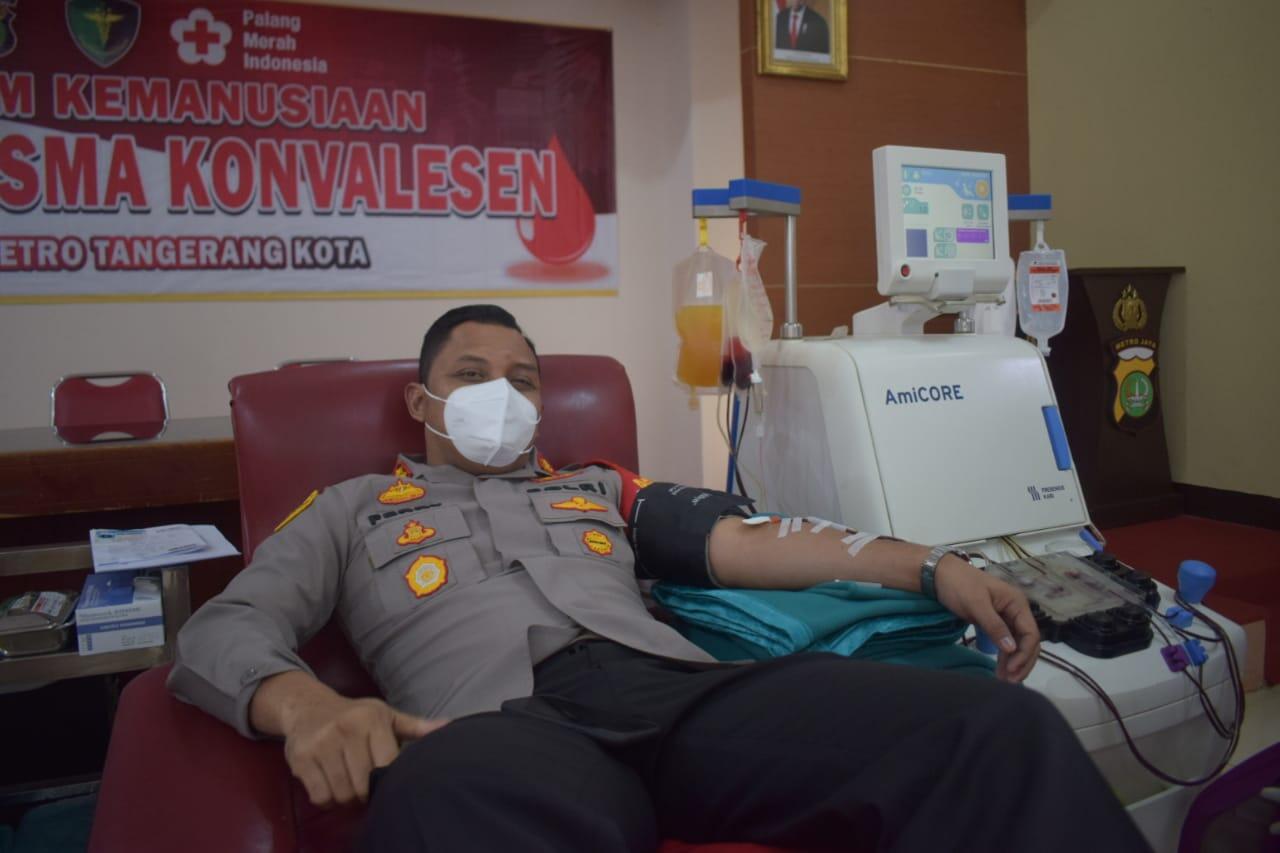 Sembuhkan Dari Corona, 8 Polisi Tangerang Kota Donor Plasma Konvalesen