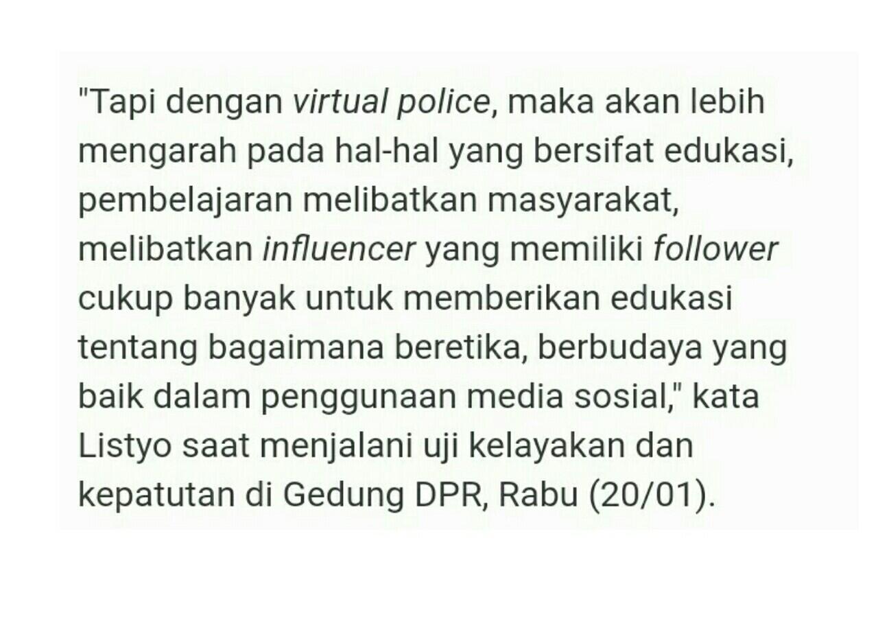 Gandeng Kemenkominfo, Polisi Dunia Maya akan Tegur Warganet yang Langgar UU ITE