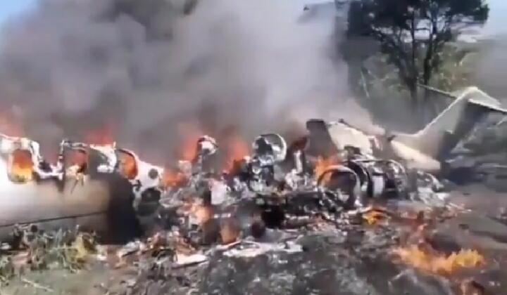 Ngeri, Pesawat LearJet 45 Milik Angkatan Udara Meksiko, Jatuh Terbakar, Ini Vidionya