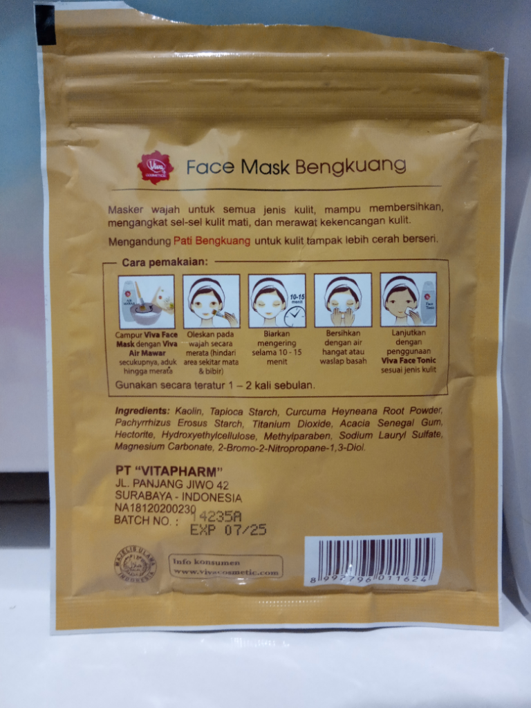 Wajah Lebih Cerah Berseri Dengan Viva Face Mask Bengkuang