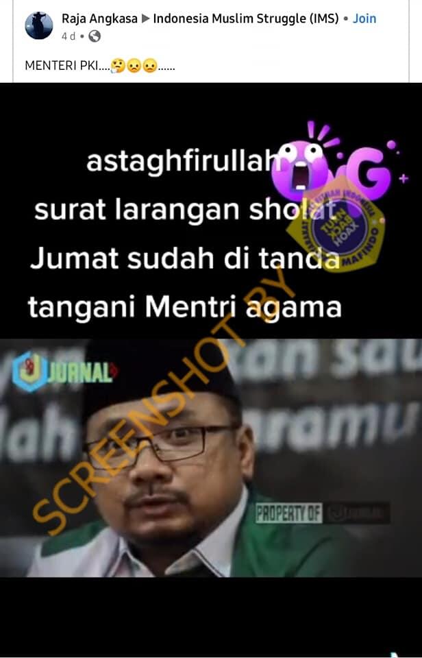 Menteri Agama Keluarkan Larangan Salat Jumat