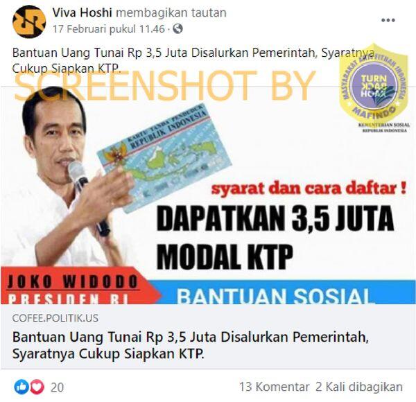 Bantuan 3,5 Juta dari Pemerintah untuk Seluruh Pemilik E-KTP