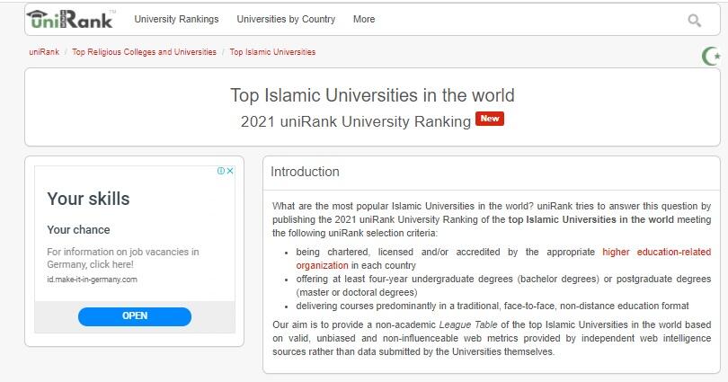 Luar Biasa! Indonesia Raih Universitas Islam Terbaik Dunia 2021