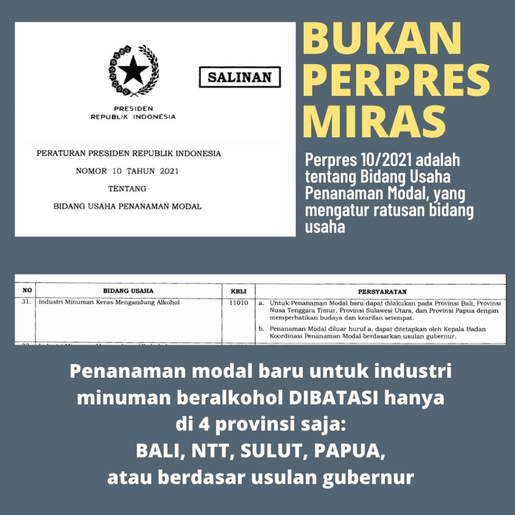 PPP Apresiasi Jokowi Cabut Lampiran Perpres Soal Investasi Miras! | KASKUS