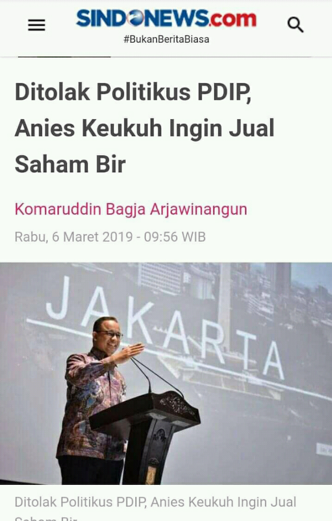 Menjawab Pertanyaan BuzerRP Terkait Miras Di DKI