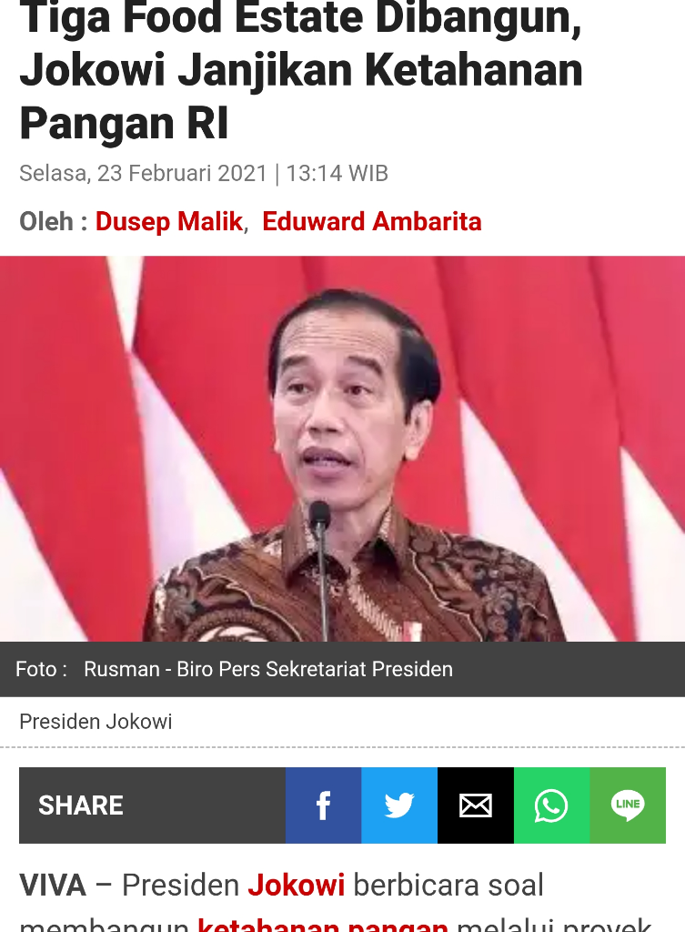 Capai Swasembada Pangan, Jokowi: Sudah 65 Bendungan Telah Dibangun Sejak 6 Tahun Lalu